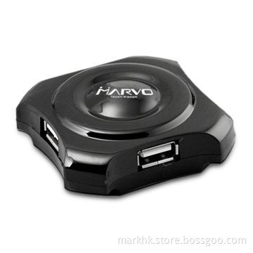 4-port USB Hub, Compact Design for Laptop Computers, Supports Both OHCI and UHCI